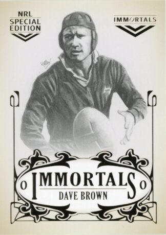 2018 NRL Glory Oversize Immortals Sketch Case Card - IMSKC11 Dave Brown Roosters