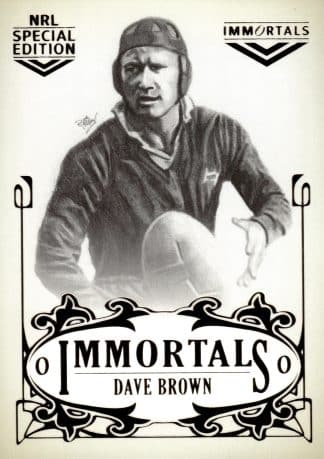 2018 NRL Glory Immortals Sketch - IMSK11 Dave Brown Roosters