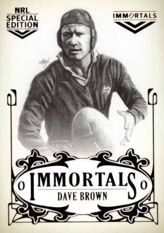 2018 NRL Glory Immortals Sketch - IMSK11 Dave Brown Roosters