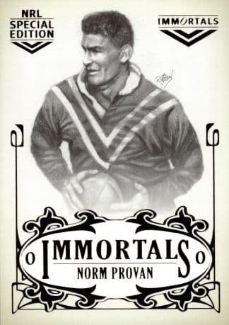 2018 NRL Glory Immortals Sketch - IMSK12 Norm Provan St George Dragons