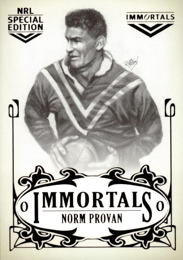 2018 NRL Glory Immortals Sketch - IMSK12 Norm Provan St George Dragons