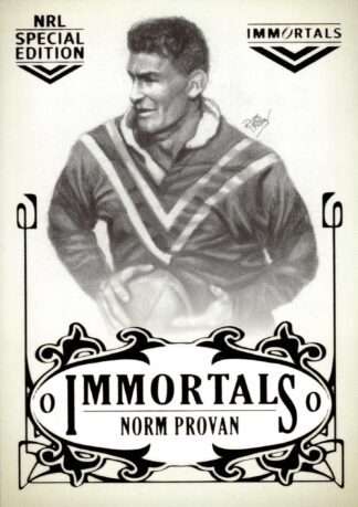 2018 NRL Glory Immortals Sketch - IMSK12 Norm Provan St George Dragons