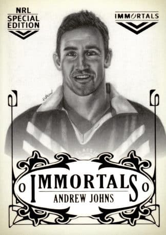 2018 NRL Glory Immortals Sketch - IMSK08 Andrew Johns Newcastle Knights