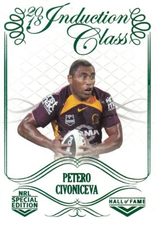 2018 NRL Glory Charter Class - CC105 Petero Civoniceva Brisbane Broncos