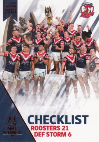 2018 NRL Premiers Signature