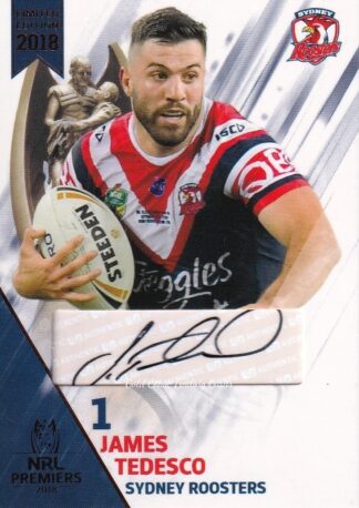 2018 NRL Premiers Signature Series - PPC02 James Tedesco Sydney Roosters