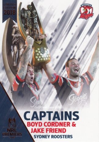 2018 NRL Premiers Signature Series - PPC19 Boyd Cordner And Jake Friend Sydney Roosters