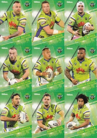 2018 NRL Traders Base Team Set - Canberra Raiders
