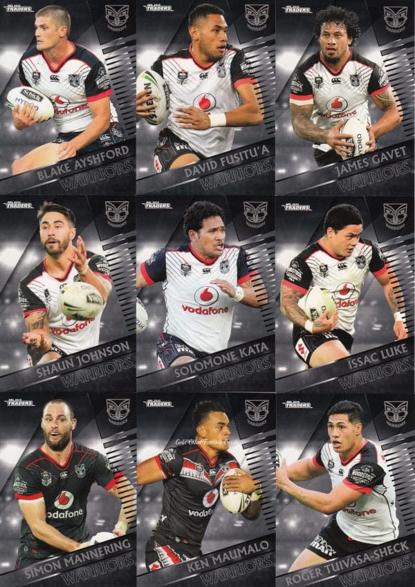 2018 NRL Traders Base Team Set - Warriors