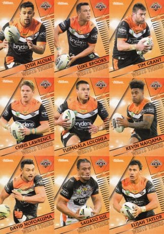 2018 NRL Traders Base Team Set - Wests Tigers