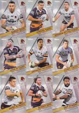 2018 NRL Traders Pearl Special Team Set - Brisbane Broncos
