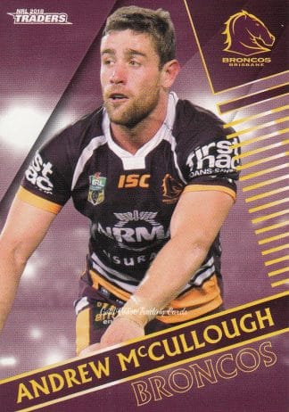 2018 NRL Traders Common Card - Base 004 Andrew McCullough Brisbane Broncos