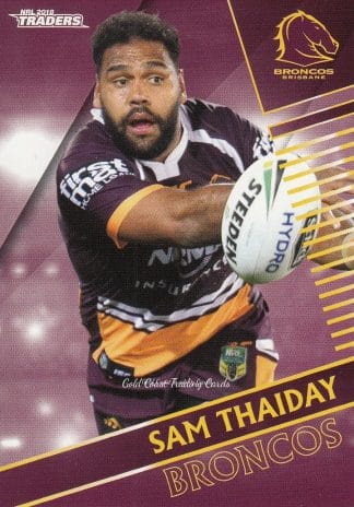 2018 NRL Traders Common Card - Base 010 Sam Thaiday Brisbane Broncos