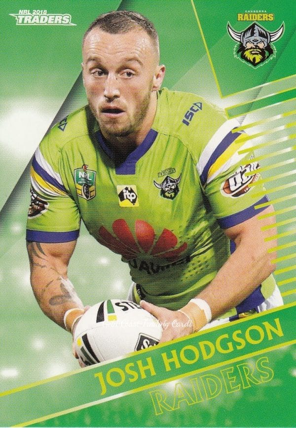 2018 NRL Traders Common Card - Base 015 Josh Hodgson Canberra Raiders