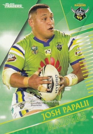 2018 NRL Traders Common Card - Base 016 Josh Papalii Canberra Raiders