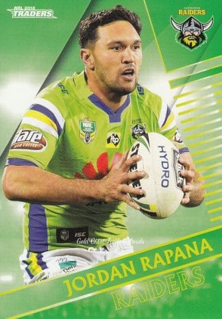 2018 NRL Traders Common Card - Base 018 Jordan Rapana Canberra Raiders
