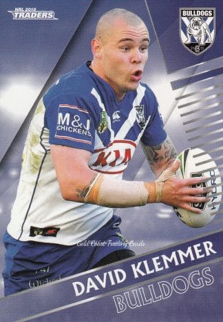 2018 NRL Traders Common Card - Base 026 David Klemmer Canterbury Bulldogs