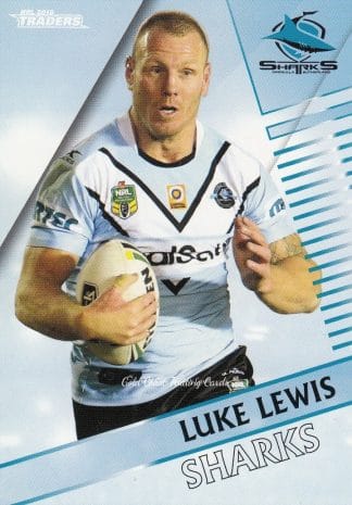 2018 NRL Traders Common Card - Base 037 Luke Lewis Cronulla Sharks
