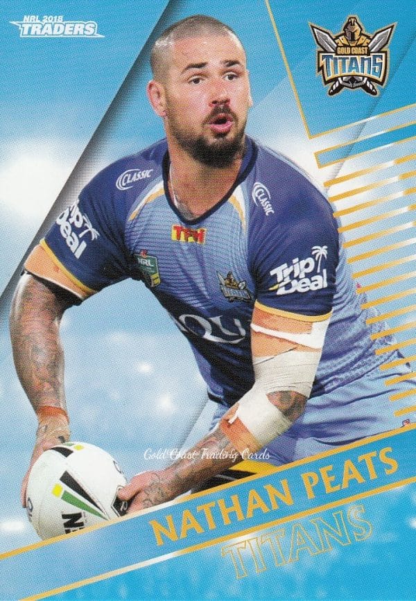 2018 NRL Traders Common Card - Base 047 Nathan Peats Gold Coast Titans