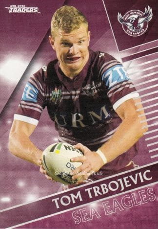 2018 NRL Traders Common Card - Base 058 Tom Trbojevic Manly Sea Eagles