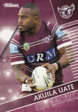 2018 NRL Traders Common Card - Base 059 Akuila Uate Manly Sea Eagles