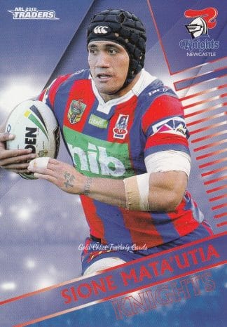 2018 NRL Traders Common Card - Base 077 Sione Mata'utia Newcastle Knights