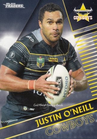 2018 NRL Traders Common Card - Base 087 Justin O'Neill North Qld Cowboys