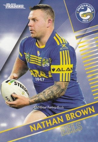 2018 NRL Traders Common Card - Base 092 Nathan Brown Parramatta Eels