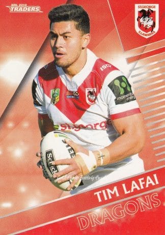 2018 NRL Traders Common Card - Base 124 Tim Lafai St George Dragons