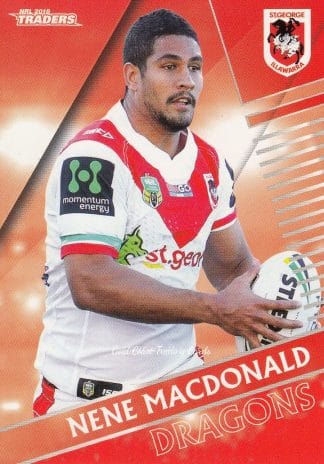 2018 NRL Traders Common Card - Base 125 Nene MacDonald St George Dragons