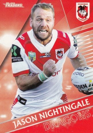 2018 NRL Traders Common Card - Base 127 Jason Nightingale St George Dragons