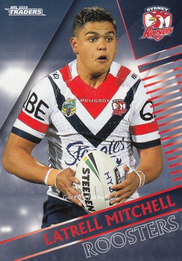 2018 NRL Traders Common Card - Base 137 Latrell Mitchell Sydney Roosters