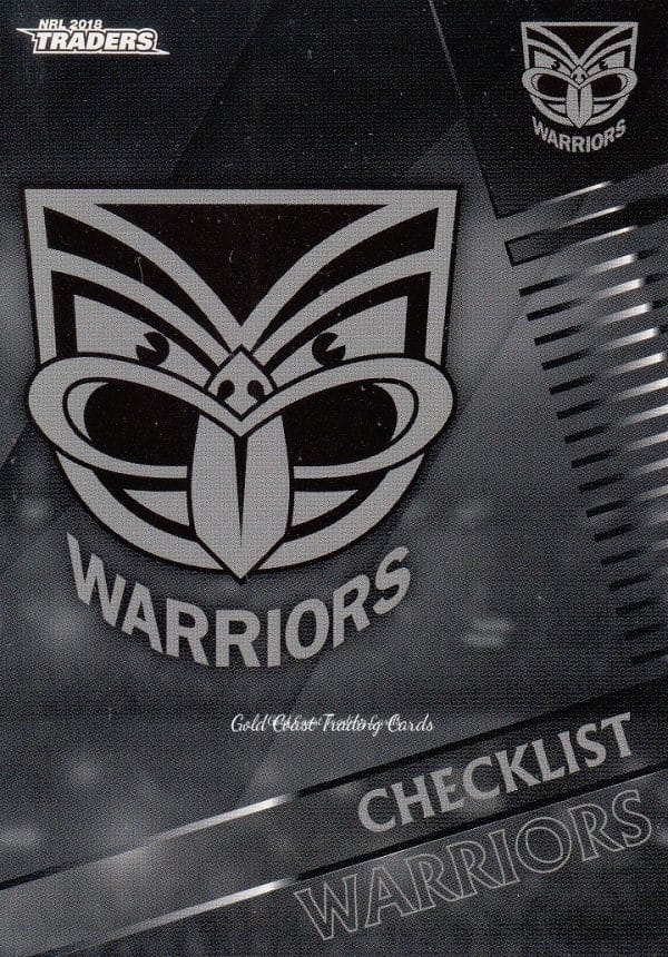 2018 NRL Traders Common Card - Base 141 Checklist Warriors