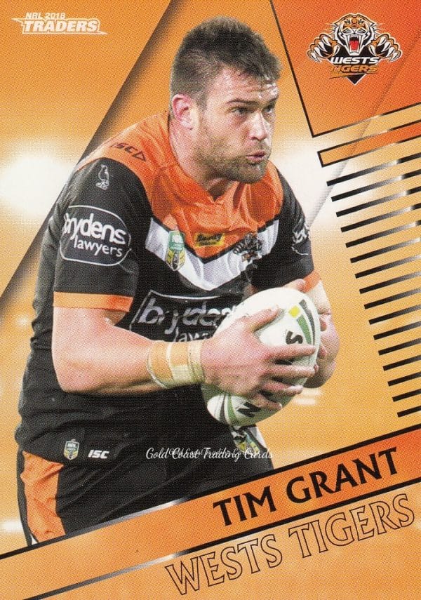 2018 NRL Traders Common Card - Base 154 Tim Grant Wests Tigers