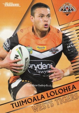 2018 NRL Traders Common Card - Base 156 Tuimoala Lolohea Wests Tigers