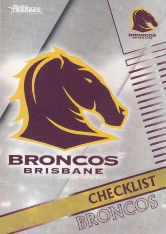 2018 NRL Traders Pearl Specials - PS001 Checklist Brisbane Broncos