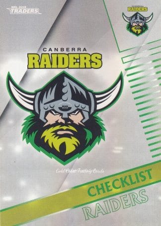 2018 NRL Traders Pearl Specials - PS011 Checklist Canberra Raiders