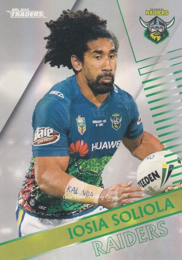 2018 NRL Traders Pearl Specials - PS020 Iosia Soliola Canberra Raiders
