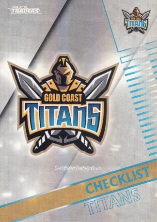 2018 NRL Traders Pearl Specials - PS041 Checklist Gold Coast Titans