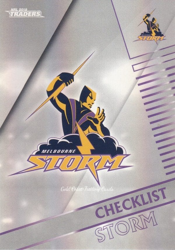 2018 NRL Traders Pearl Specials - PS061 Checklist Melbourne Storm