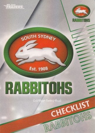 2018 NRL Traders Pearl Specials - PS111 Checklist South Sydney Rabbitohs