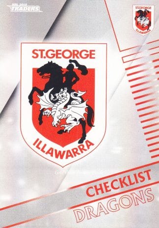 2018 NRL Traders Pearl Specials - PS121 Checklist St George Illawarra Dragons