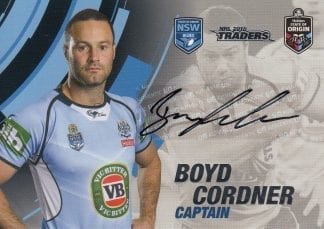 2018 NRL Traders State Of Origin Signature Case Card - CC03 Boyd Cordner NSW
