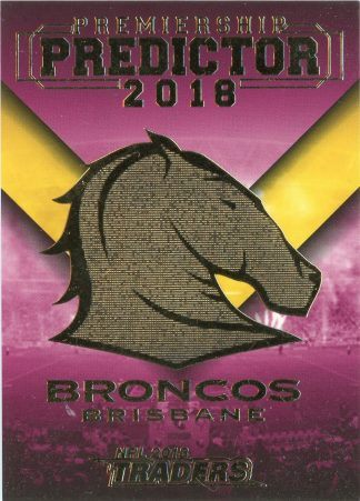 2018 NRL Traders Premiership Predictor - PP01 Brisbane Broncos