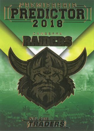 2018 NRL Traders Premiership Predictor - PP02 Canberra Raiders