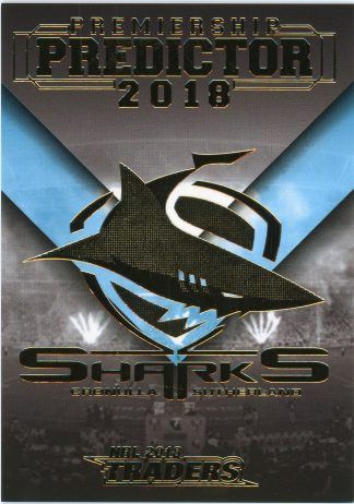 2018 NRL Traders Premiership Predictor - PP04 Cronulla Sharks