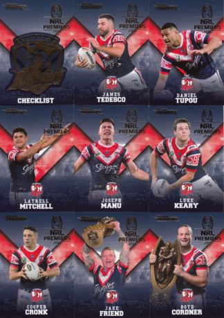 2018 NRL Traders Redeemed Premiership Predictors & Premiers Set - Sydney Roosters - #49 / 50