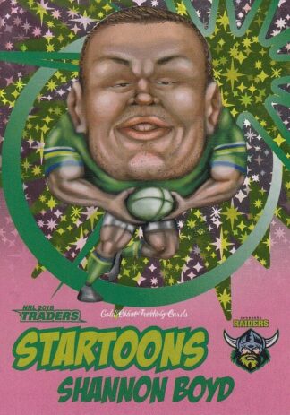 2018 NRL Traders Startoons Pink - SP02 Shannon Boyd Canberra Raiders