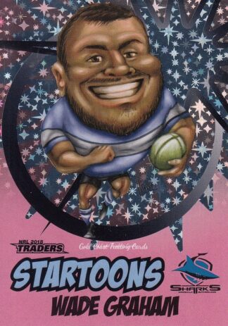 2018 NRL Traders Startoons Pink - SP04 Wade Graham Cronulla Sharks