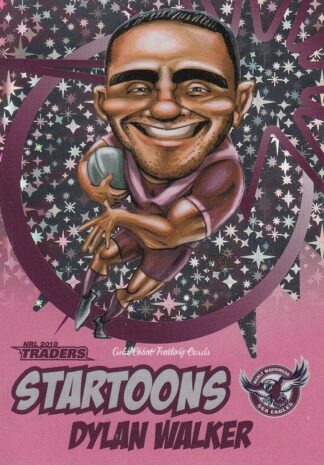 2018 NRL Traders Startoons Pink - SP07 Dylan Walker Manly Sea Eagles